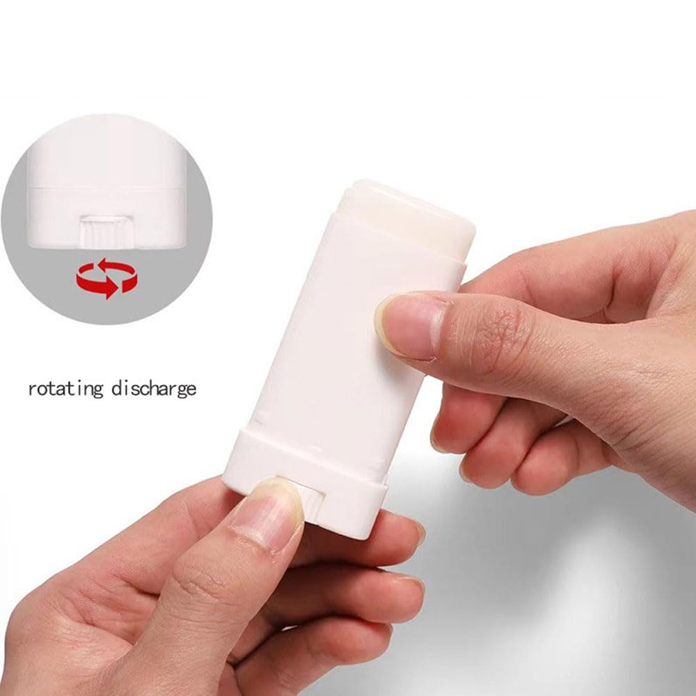 Leere Kunststoff-Lippenstift-Röhren, nachfüllbar, oval, Lippenbalsam, Reiseflaschen für solides Parfüm, Deodorant, tragbar, nachfüllbar, Lippenstift, Make-up-Behälter, 50 Stück (Teegrün)