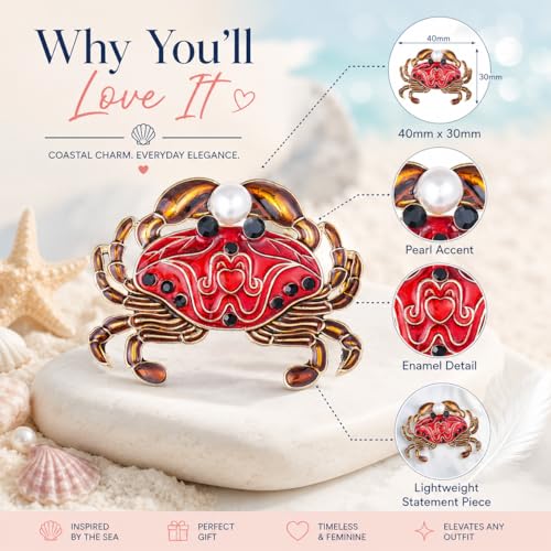 Image of Animal Brooch for Women Zirconia Rhinestone Abalone Shell Animal Lapel Pin Christmas Birthday Holiday Gift for Wife Mother Girlfriend Daughter