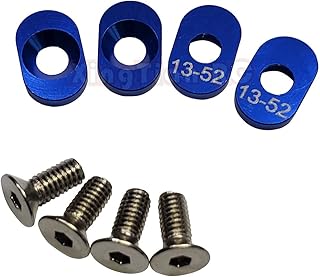Aluminum Alloy Upgrades Fixing Motor Base Reinforcement Motor Mount Spacer for Traxxas 1/8 Sledge 95076-4 4pcs - Blue