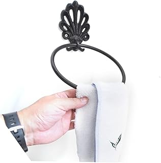 Bathroom Tissue Holder 2 Pcs Bathroom Hanging Kit Retro Wrought Iron Towel Hanger Towel Holder Tissue Holder for Washroom Home Wrought Iron Towel Rack