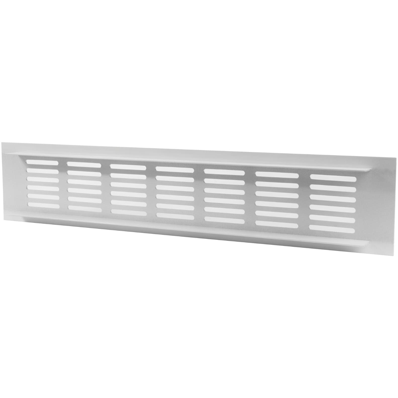 Vent Systems 60 x 300 mm – Lot de 2 grilles d'aération de porte en aluminium blanc – Pour meubles, couverture HVAC pour chauffage, refroidissement, évacuation d'air, grille d'aération pour l'intérieur