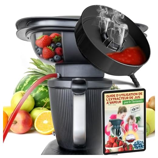 MixFino Extracteur de Jus Vapeur pour Thermomix TM7, Accessoire pour Jus, Gelées et Sirops Maison, Traite de Grandes Quantités de Fruits, Qualité Allemande