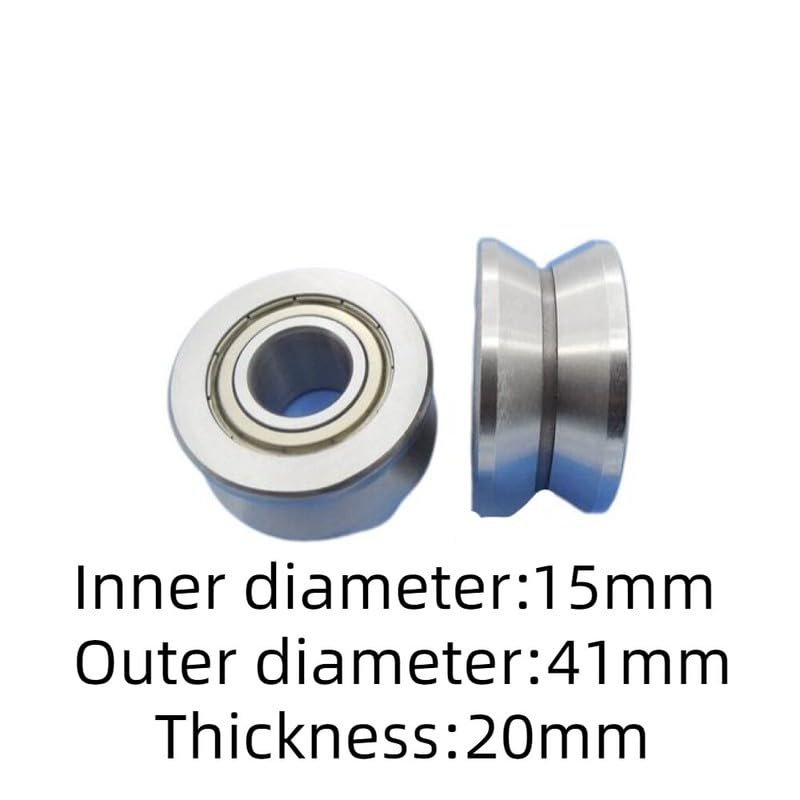 2PCS LV Guide Rail Roller Bearing 15x41x20mm LV202-41ZZ P6 Linear Motion Guide