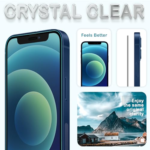 Image of FIRST MART Military-Grade Matte Anti-Glare Tempered Glass for iPhone 12 and iPhone 12 Pro (6.1 Inch) With Installation Kit | Edge to Edge Coverage |Anti Glare, Bubble-Free [2 Pack]