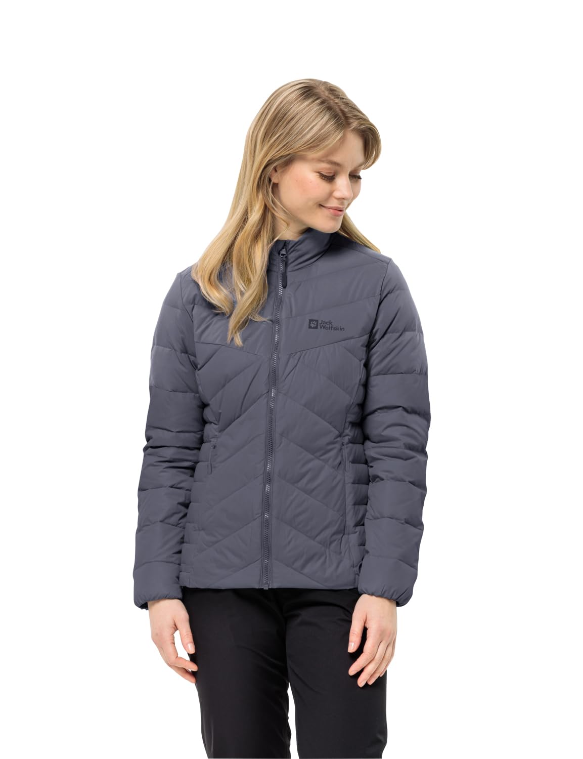 Jack Wolfskin Tundra DOWN Daunenjacke Damen + Product Specification - Dolphin, Größe 42