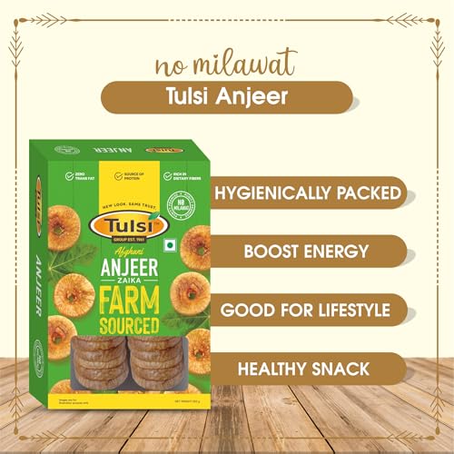 Image of Tulsi Afghani Anjeer Zaika 250g | Dried Anjir | Dry Figs | Healthy Snack | Rich Source of Dietary Fiber | Dry Fruits in Fresh