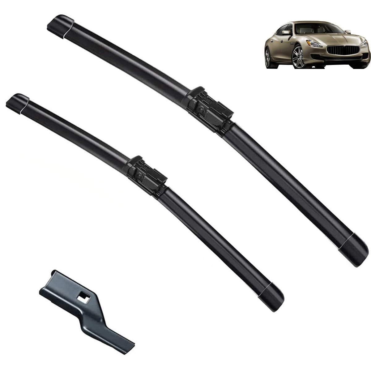 Tergicristallo per Auto, Spazzola tergicristallo per Maserati Quattroporte 26"+18" 2014-2018, Parabrezza, tergicristalli, lavavetri, Braccio con Pulsante,