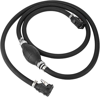 POCREATION Fuel Gas Line, 3/8in Fuel Hose Boat Motor Fuel Gas Pipe Line Assembly Replacement Outboard Rubber Primer Bulb C...