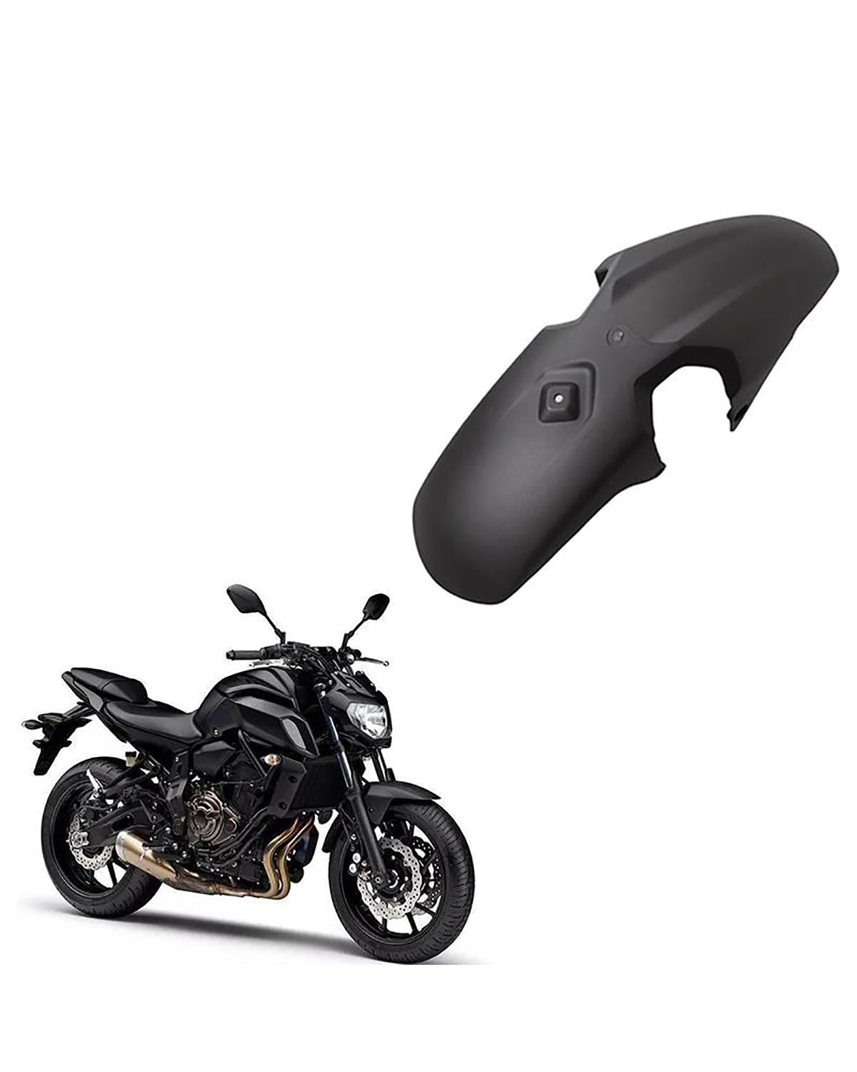 UUIUYGH vorne Kotflügel Für Yamaha MT-07 2018–2023 Motorrad-Vorderrad-Kotflügelabdeckung hinten Fender(Black) Auto & Motorrad