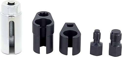 Miniatura 5 de Herramienta de extracción de llave de compensación de enchufe de sensor de oxígeno O2 para automóviles y herramienta de corte de rosca, 5 unidades