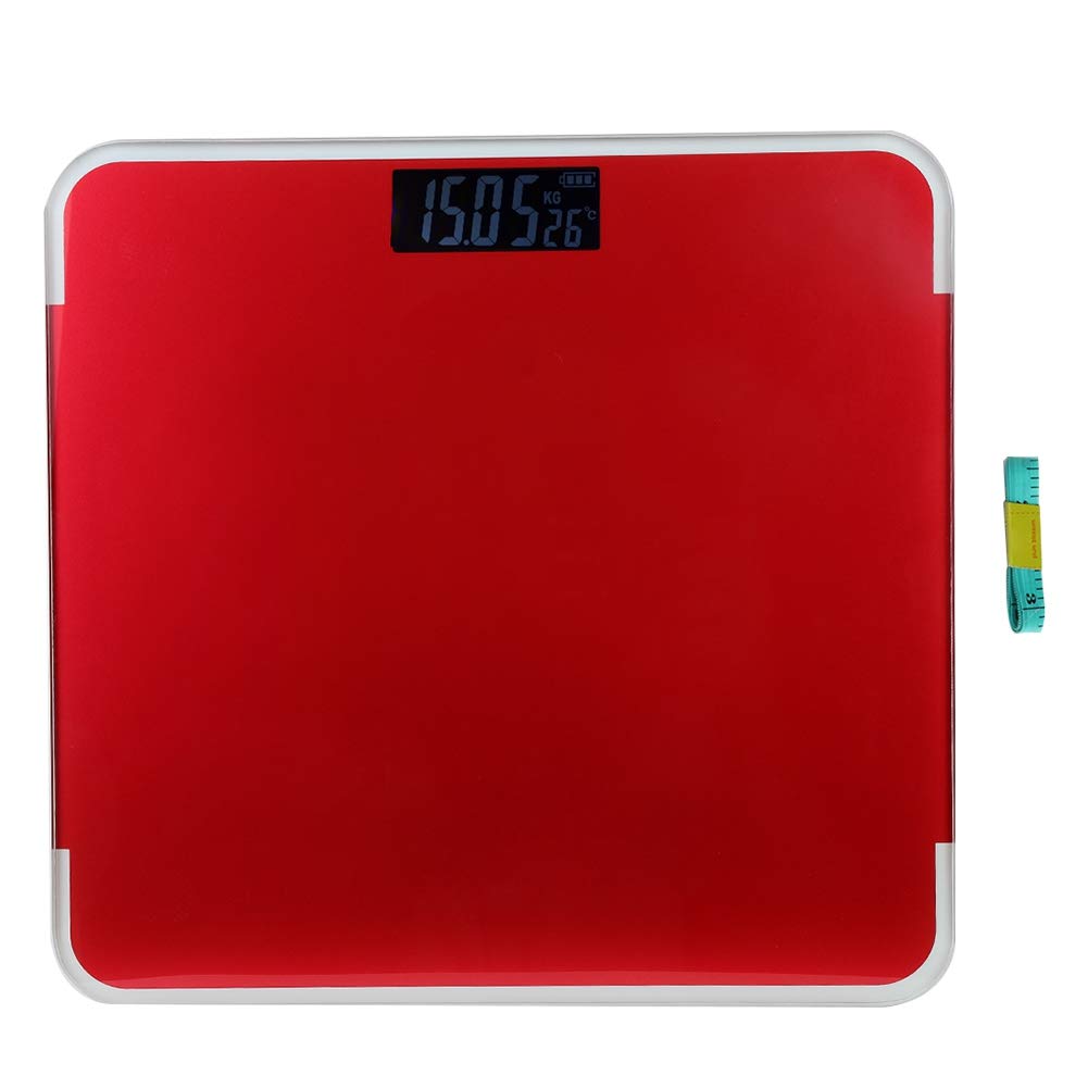 Household Smart Electronic LED Digital Body Fat Scale Accurate Measure Weight INEVIFIT Bathroom Scale Highly Measures for Multiple Users.(红色)