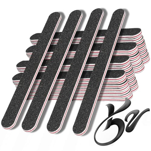RedFlow Nail Buffer Set Contains 52 Nail Files Double Sided 100/180 Grit Nail Files Nail Buffering Files for Home and Salon Use (52 Pack)