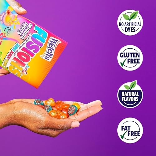 Image of Welch's Fruit Snacks, Juicefuls Fusions, Assorted Fruit Flavor, Bulk Pack, Gluten Free, Natural Colors & Flavors, 0.8oz (Pack of 50)