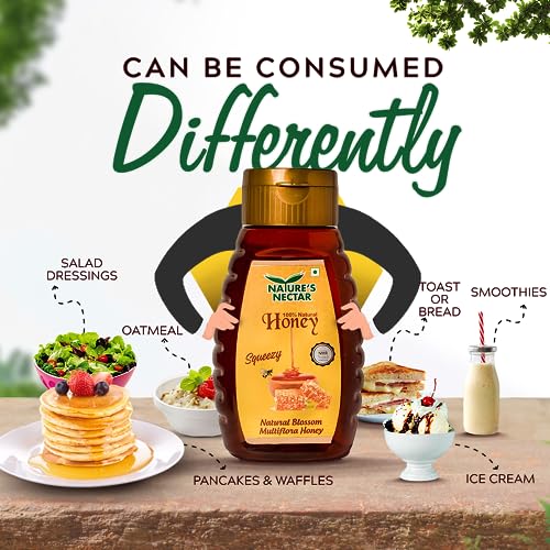 Image of Nature's Nectar 100% Pure Honey Squeezy Pack 500g | NMR Tested
