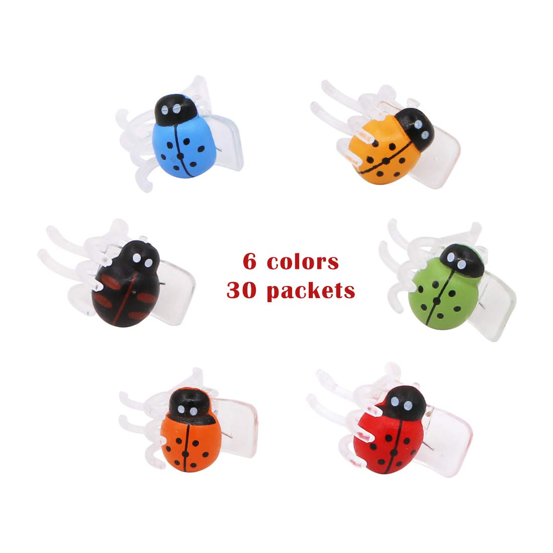 Unigift Klammer, 60 Stück Orchideenklammern, 30 Stück Libellen-  Pflanzenklammern Und 30 Stück Marienkäfer-Gartenpflanzen-Stützklammern,  Blumenranken-Stamm-Clips Für Gartenpflanzen-Dekoration, image size:1100x1100