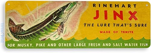 Tinworld Rinehart Jinx señuelos retro rústico pesca cebo aparejos Marina Shop Cave B684