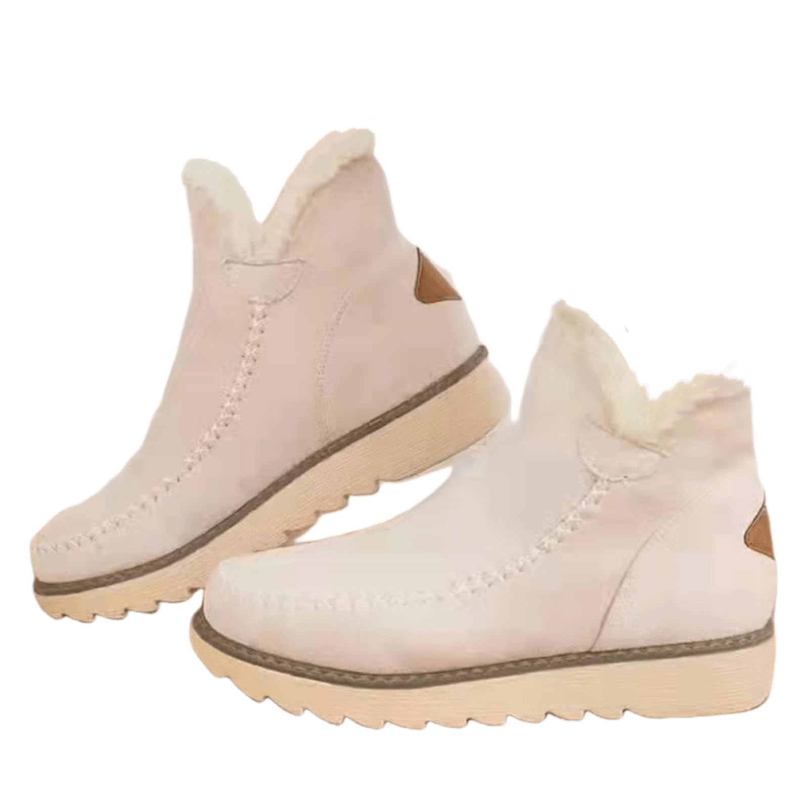 Winter Boots For Women 2025 Trendy Snow Boots Warm Fur Lined Ankle Short Booties Comfortable Slip On Loafers
