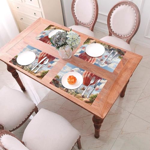Sets de table faciles à nettoyer pour protéger votre table des taches en PVC x4 - 4