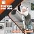 Telescoping Ladder, SocTone 20.3 FT Aluminum Lightweight Extension Ladder with Wheels and Stabilizer Bar, Heavy Duty 330lbs Max Capacity, Multi-Purpose Collapsible Ladder for RV or Outdoor Work