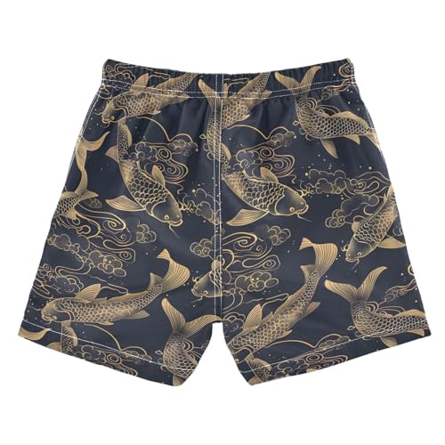ALAZA Golden Fish Cloud Boys Quick Dry Beach Board Shorts Kids Swim Trunks Bathing Suit Swimsuit2