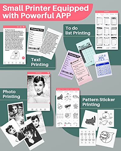 Phomemo M02 Miniprinter, fotoprinter voor smartphones, bluetooth, stickers, geleverd met 3 rollen plakpapier, te… - Image 5