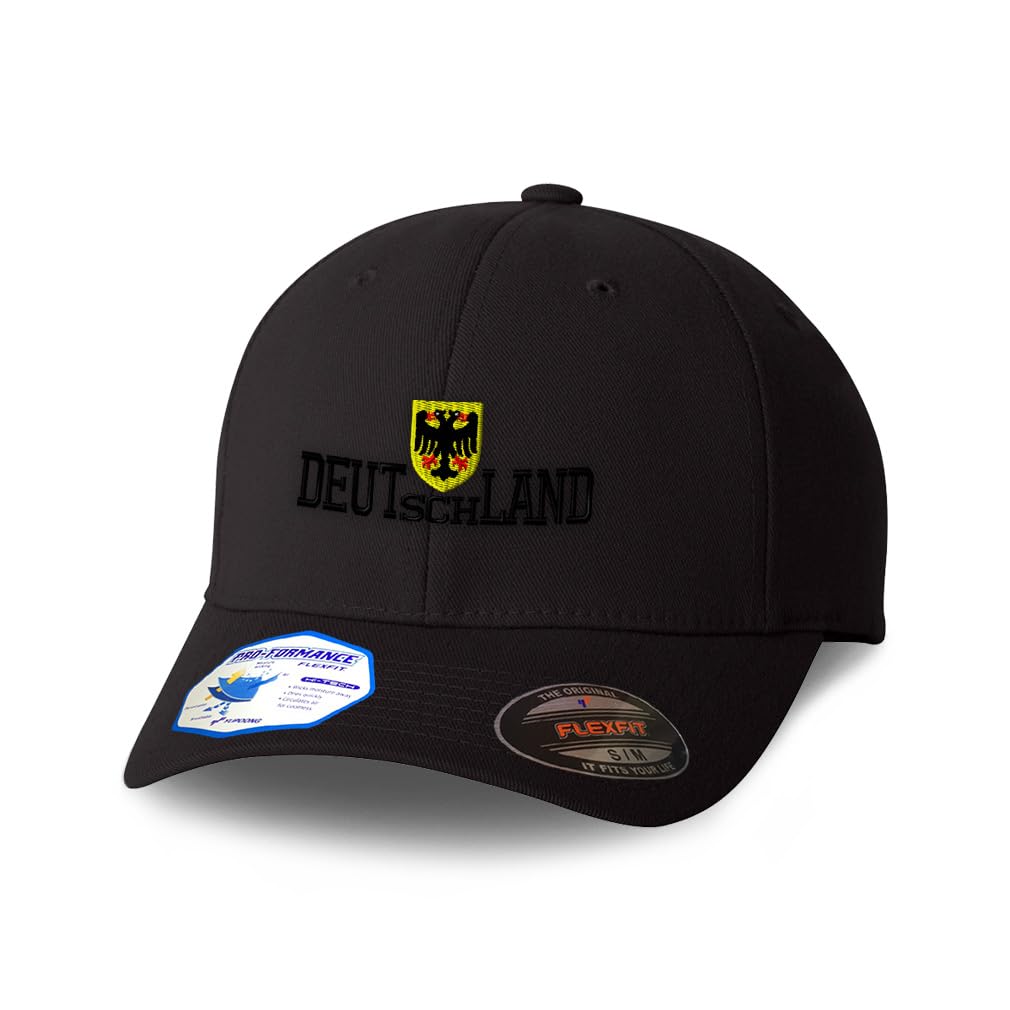 Custom Flexfit Cap für Damen & Herren bestickt Deutschland Adler Deutschland Deutsch Flexfit Hüte Baseball Caps