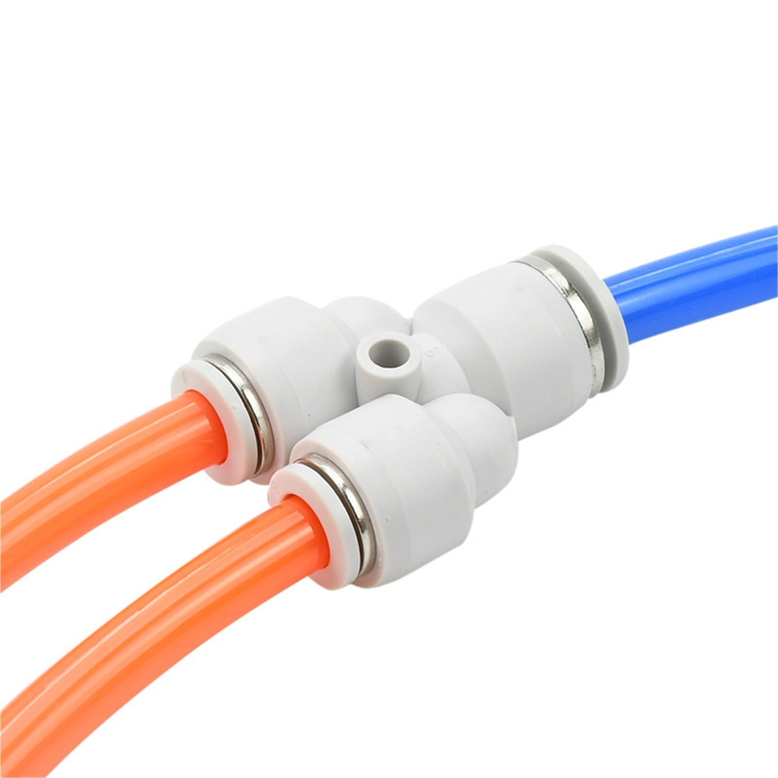 Connecteur pneumatique en forme de Y, réducteur en t, bouchons rapides en plastique blanc PW12-8, connexion de tuyau en PU, 1 pièces(Blackpw8-6)