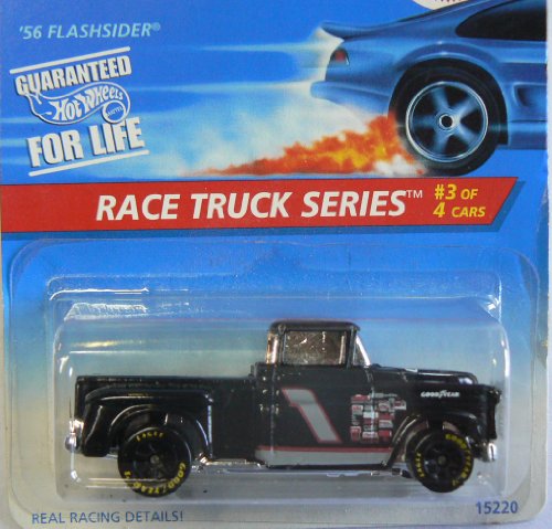 Hot Wheels Black 56 Flashsider Race Truck miniatura 1