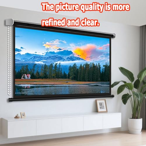 Pantalla manual retractable 72in 4:3 para proyector miniatura 6
