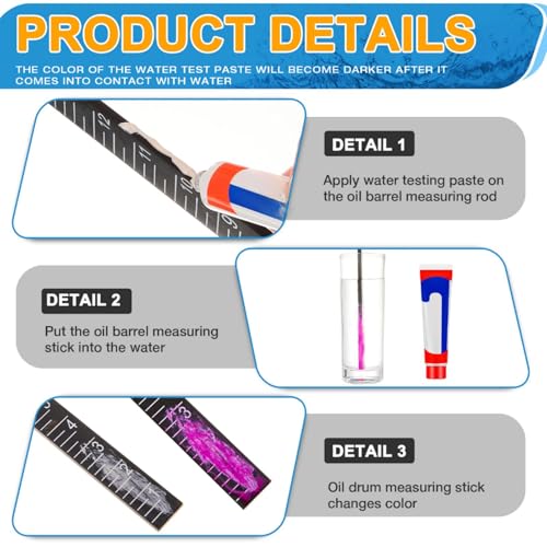 Image of 4 Pack 2 oz Tube Water Finding Paste with Black PU Gloves, Fuel Water Detection Gasoline, Diesel, Kerosene, Petroleum