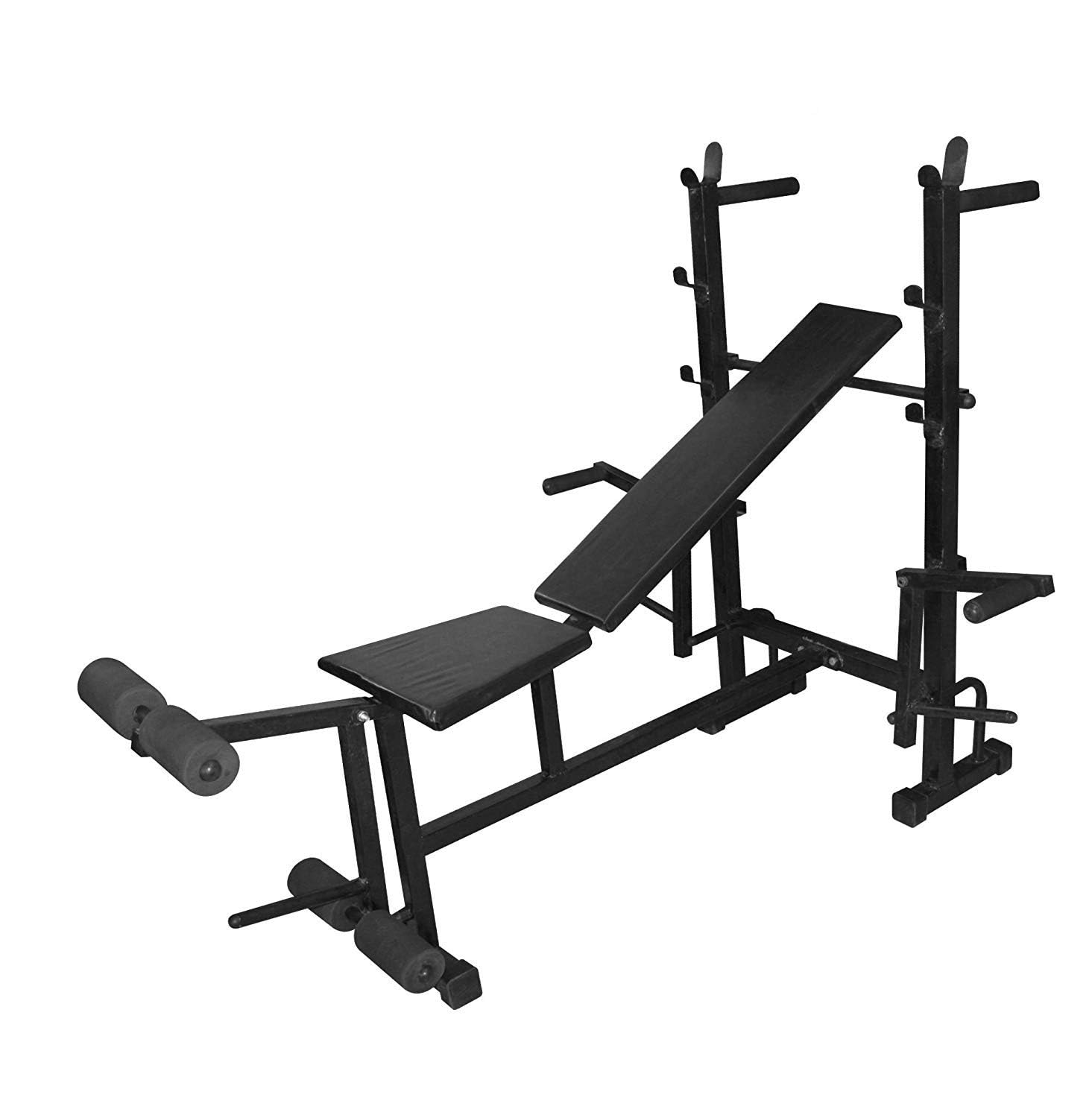 8 in 1 Steel Multipurpose Decline Adjustable Exercise Bench- black-image-33