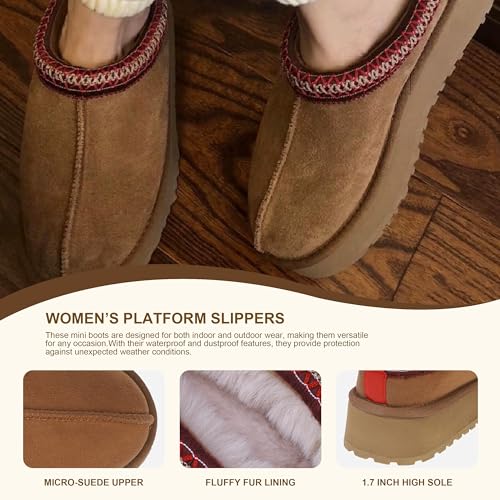 Forfoot Slippers for Women, House Slippers Snow Boots for Women Platform Boots Slipper Ankle Boots