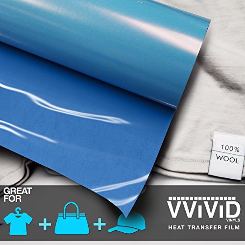 VViViD Sky Blue Heavy-Duty Iron-on Heat Transfer Vinyl Film (12