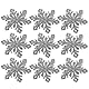 EXCEART 30 StüCk 5 Cm Groß Glitzer-Schneeflocken Diy ZubehöR, Silberne Schneeflocken FüR Haarreifen, Haarspangen Und Weihnachtsbaum Deko