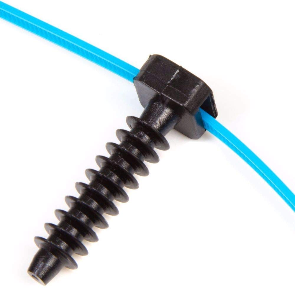 Ukcable-Ties Black Cable Ties Masonry Mount Knock In Wall Mount Plug Base 9.5Mm X 40.5Mm - Pack Of 100