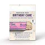 NEWly Barebels High Protein Bars, Birthday Cake Flavor, 20g Protein, 1.9oz, 4-Pack (Packaging May Vary)