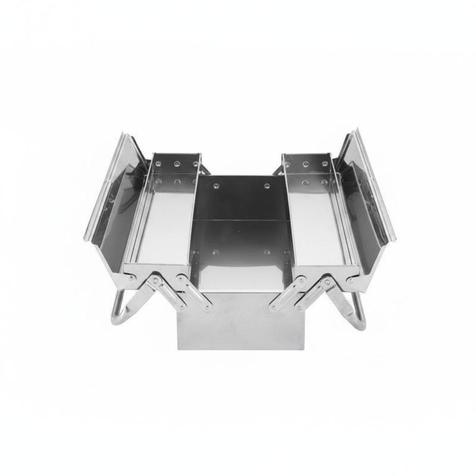 3 Tier Stainless Steel 3-Tier Tool Chest Foldable Portable Metal for Car, Garage, Workshop Xl Double Layer-image-27