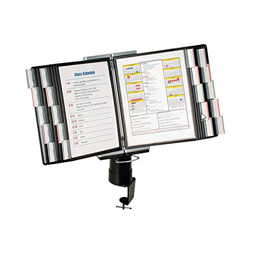 Aidata Fds011L Desk Clamp Reference Organizer, Black, Clear And Efficient Organization And Presentation Of Reference Materials, Product Viewing Height From Desk 340Mm (13.4") Up To 660Mm (25.98") #TOP1