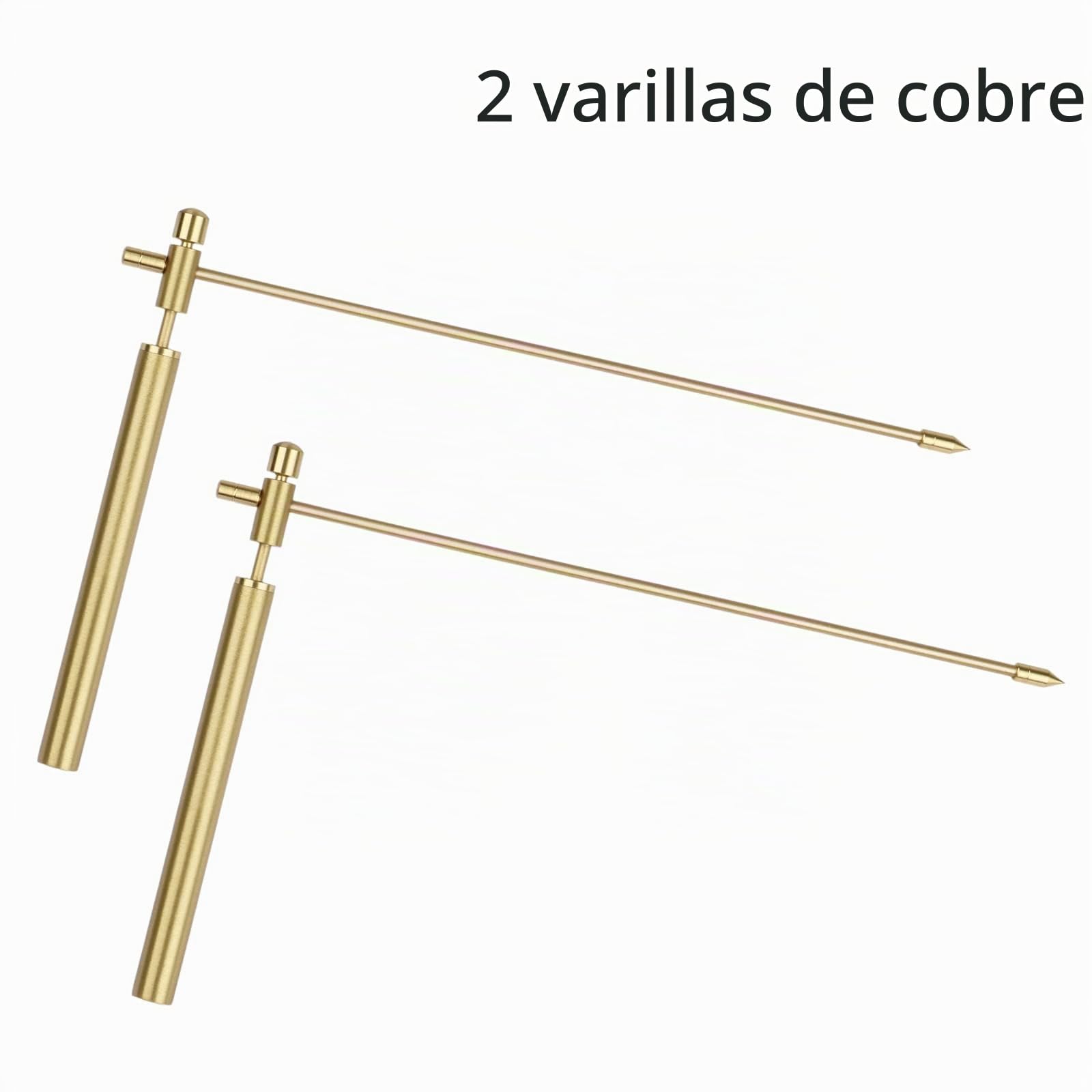 Cobre Varillas Radiestesia, Cobre Sólido y Varillas de Latón para Radiestesia para Rastreando Energía Espiritual, Cacería de Fantasmas, Adivinación, Localizar Objetos Perdidos o Preguntas de Sí/No