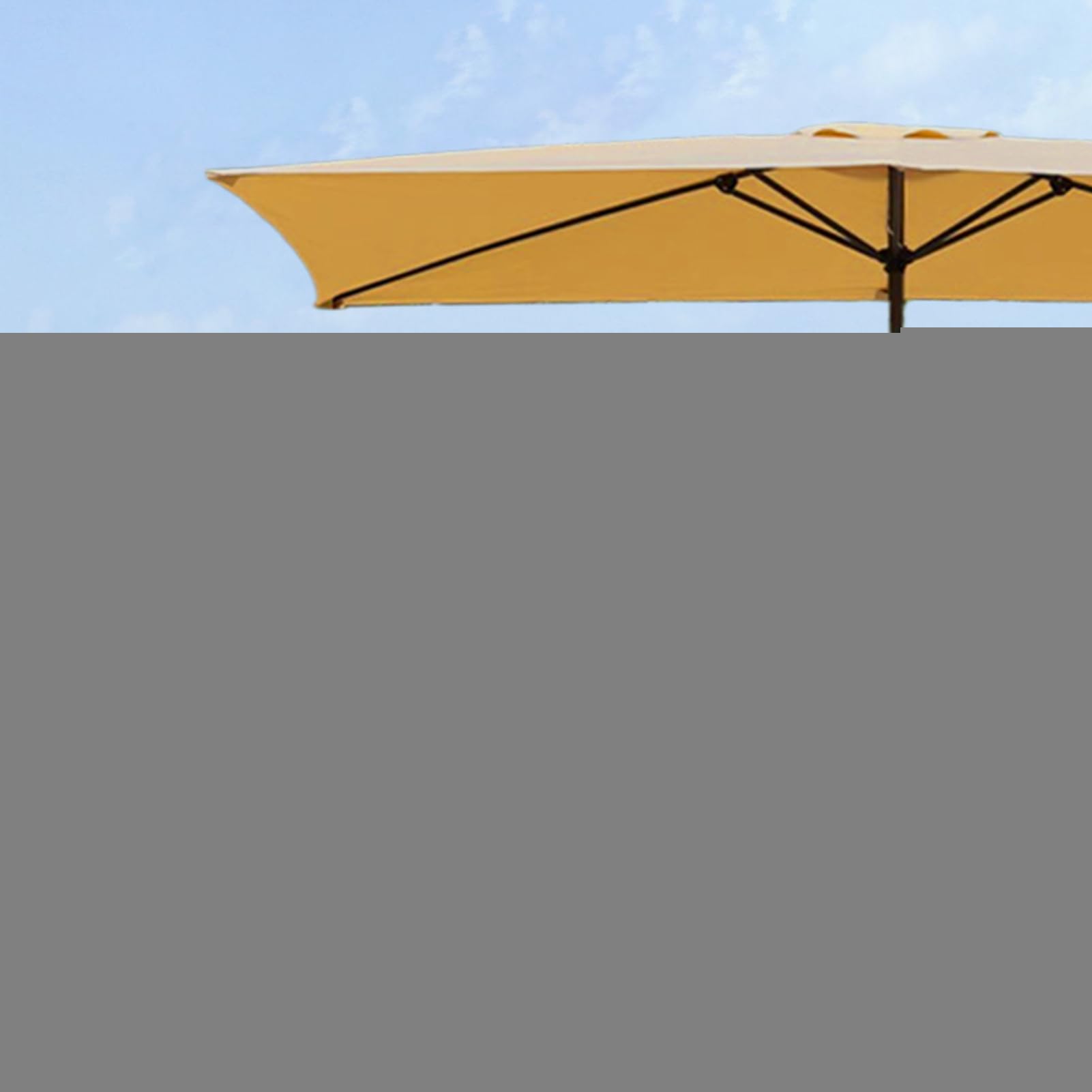 Zapasowy dach parasola, 2 x 3 m, kwadratowy daszek, górna część do użytku na zewnątrz – wodoszczelna górna część parasola obrotowego na rynek, trawnik, do ogrodu