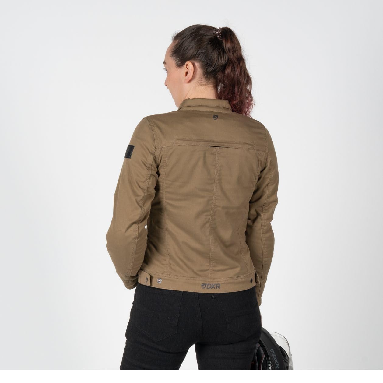 NAZAIRE LADY Chaqueta de Moto 4 estaciones. Chaqueta de Moto Equipamiento de Protección con 4 Protecciones CE. Ropa para Mujer Color Beige 42