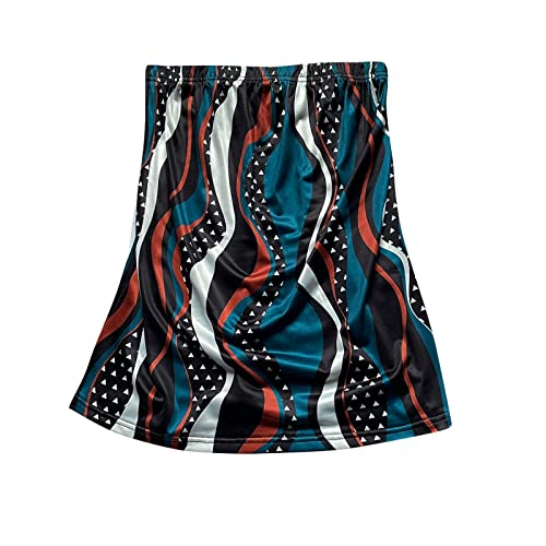 Kikx0De Tank Tops For Women Strapless Bandeau Casual Sleeveless Summer Vacation Loose Backless Holiday Tube Print Medium Blue #TOP3