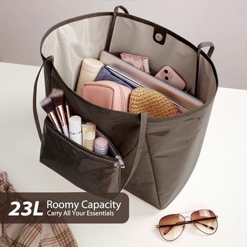 Image of KALIDI PVC Tote Women Weekender Bag Large Shopper Handbag Oversize Shoulder Travel Purse