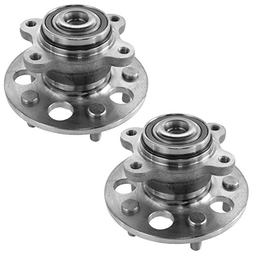 Image of TRQ Rear Driver and Passenger Side 2 Piece Wheel Bearing and Hub Assembly Set Compatible with 2006-12 Honda Civic Hybrid, 2006-12 Honda Civic GX, 2009-12 Hybrid-L