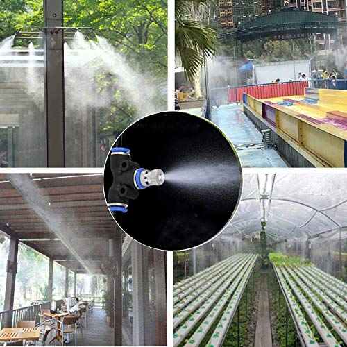 Misting Nozzles For Outdoor Cooling System 10Pcs Mister Nozzle Atomizing Misting Sprayer Fog Nozzles For Garden, Humidification, Landscaping, Dust Control, 0.024Inch (Size : 0.6Mm) #TOP6