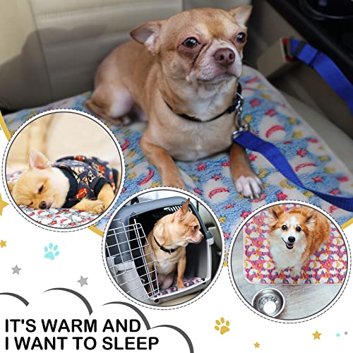 Namalu 4 Wasserdicht Meerschweinchen Fleecedecken Klein Waschbar Hundedecke Saugfähig Meerschweinchen Käfig Einlagen Wiederverwendbar PIPI Pads Schlaf Kuscheldecke (Stern und Mond, 60 x 40 cm)