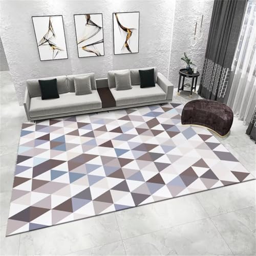 Tapis de chambre garcon gris 160x230cm et tapis de salon triangle - 2