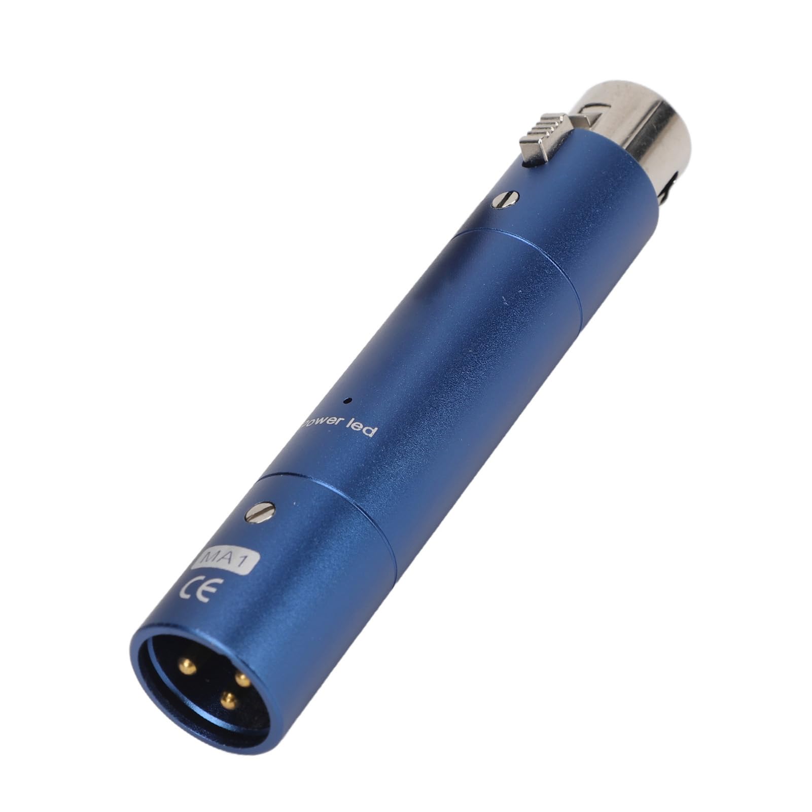 Preamplificador de micrófono en línea profesional Alta ganancia 28dB Amplificación sin pérdidas MIC MIC PreamP activo para transmisión en vivo de aluminio de grabación de estudio (Azul)