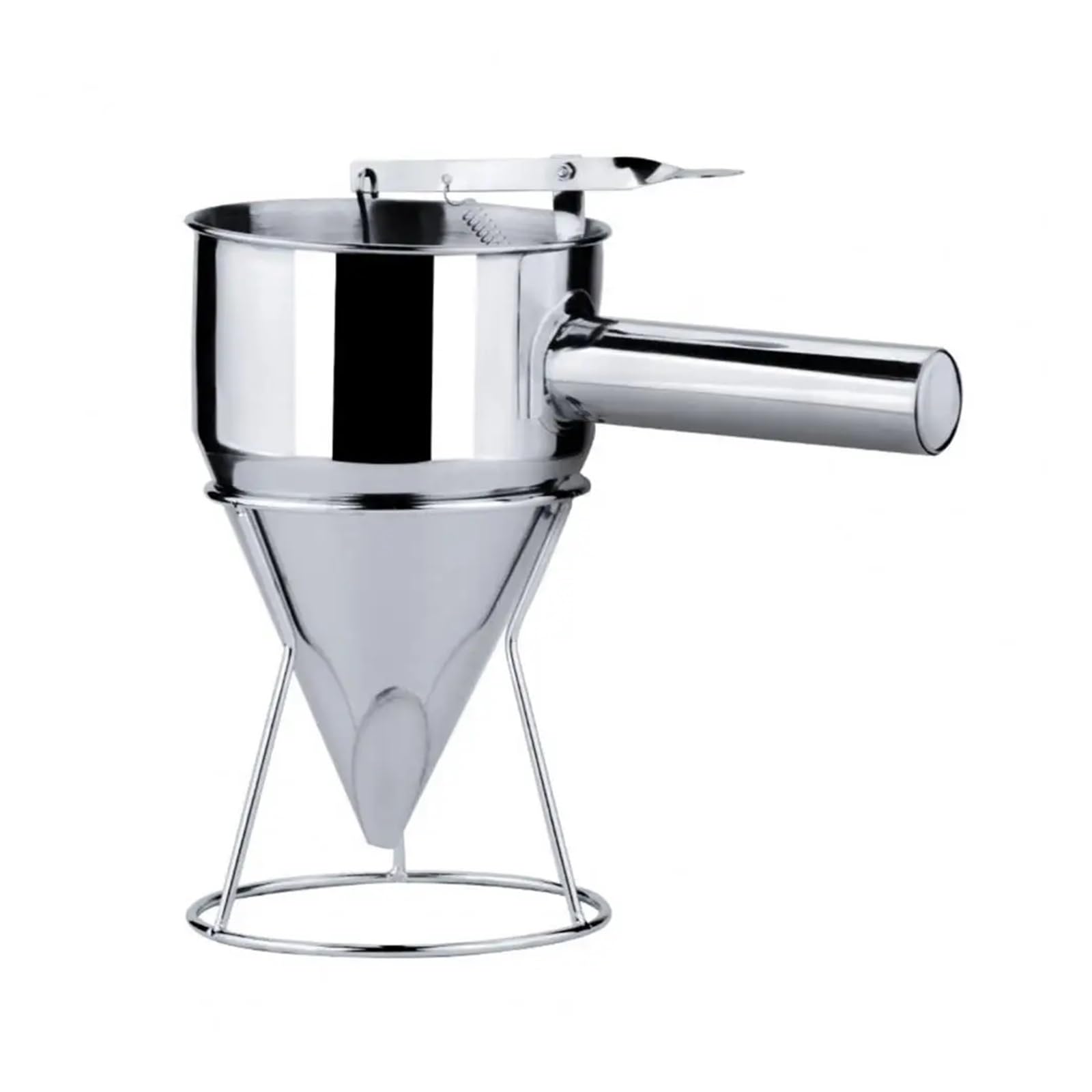 embudo de petaca Embudo de cocina Embudo de cocina de 600ml/1200ml, embudo de Metal de gran capacidad, dispensador de embudo de acero inoxidable desmontable en forma de cono for panadería(D)
