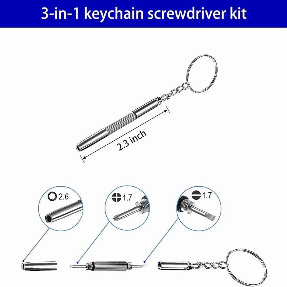 Set 5 In 1 Cacciaviti Di Precisione | Per Riparazioni Orologi, Occhiali E Elettronica - Multifunzionale E Portatile - Foto 6